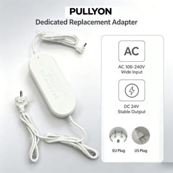 Pullyon EU 、US plug power adapter for European nail salons - Universal AC 100V-240V input and DC 24V output for high-power nail stations