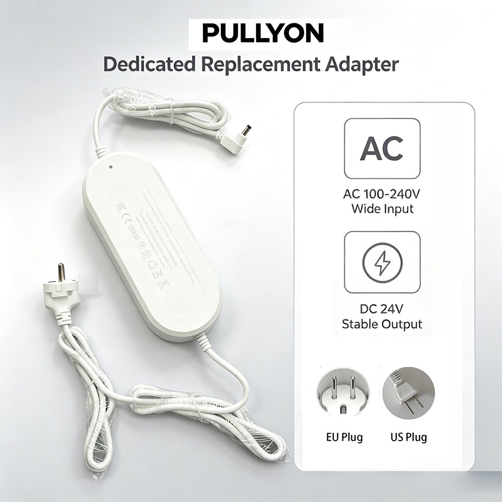 Pullyon EU 、US plug power adapter for European nail salons - Universal AC 100V-240V input and DC 24V output for high-power nail stations