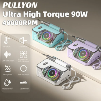 40000RPM Professional Brushless Nail Drill - High Torque Portable Electric E-File for Salon