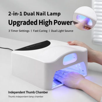 2 in 1 UV LED Nail Lamp with Dedicated Thumb Light & Magnetic Mirror Base (69 LEDs)
